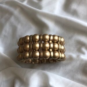 Boho Gold Beaded Statement Bracelet